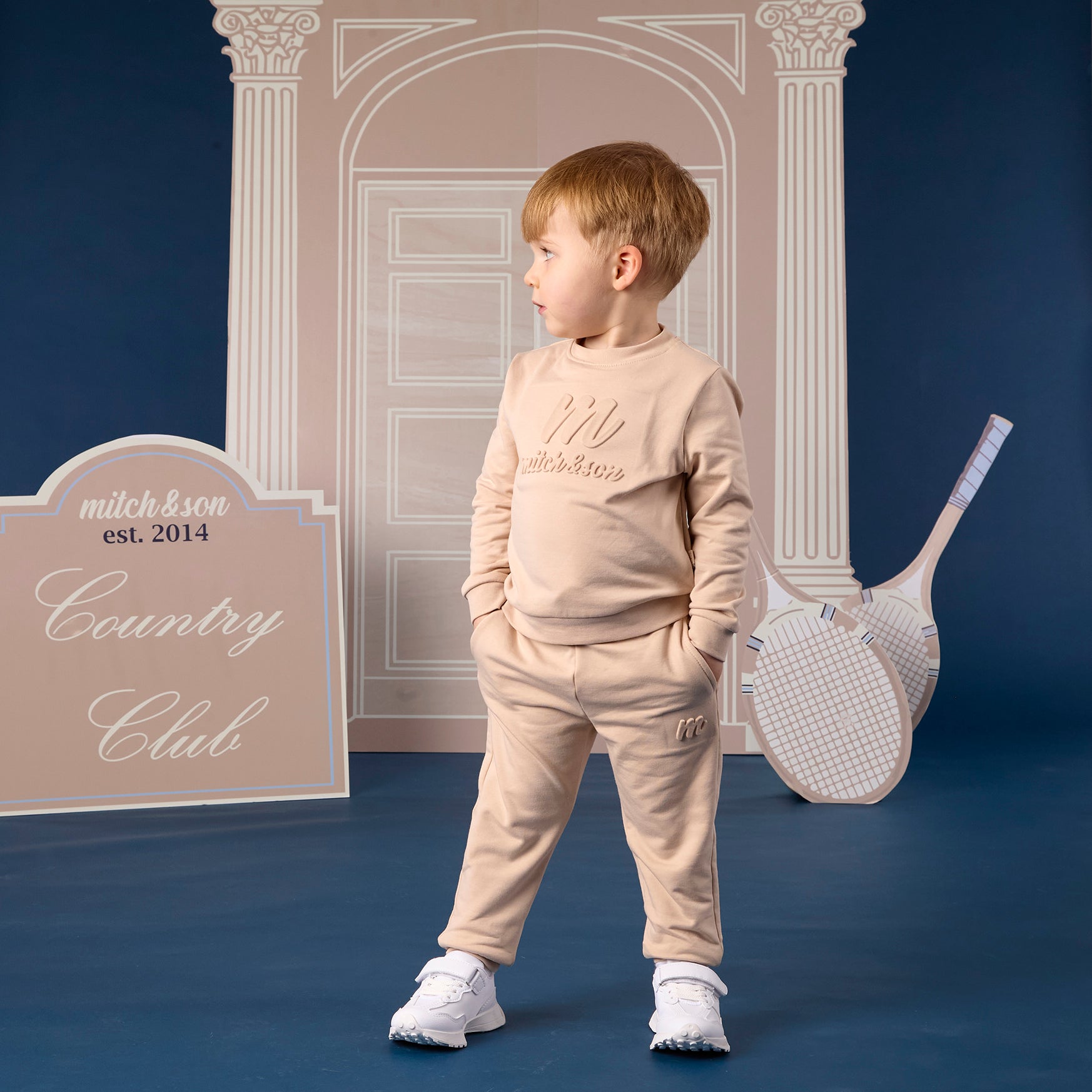 Mitch & Son Boys SETH Beige Tracksuit