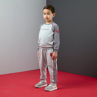 Mitch & Son Boys TYSON Grey Piping Tracksuit