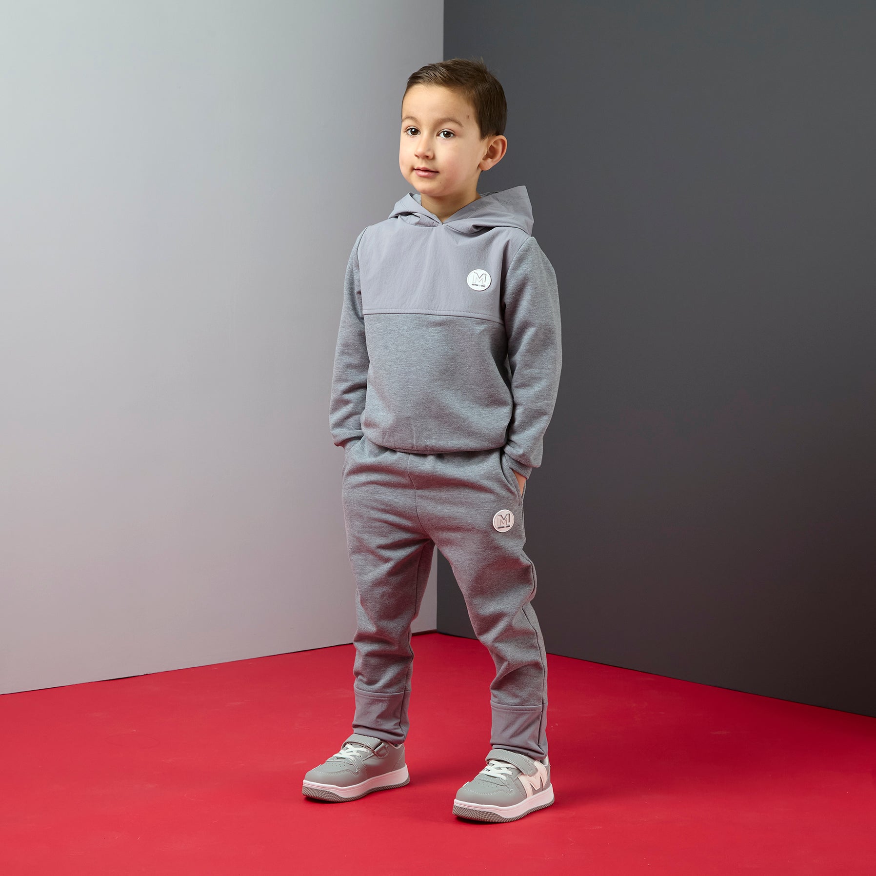 Mitch & Son Boys TOBIAS Grey Hoody Tracksuit
