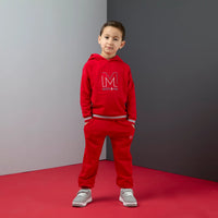 Mitch & Son Boys TATE Red Hoody Tracksuit