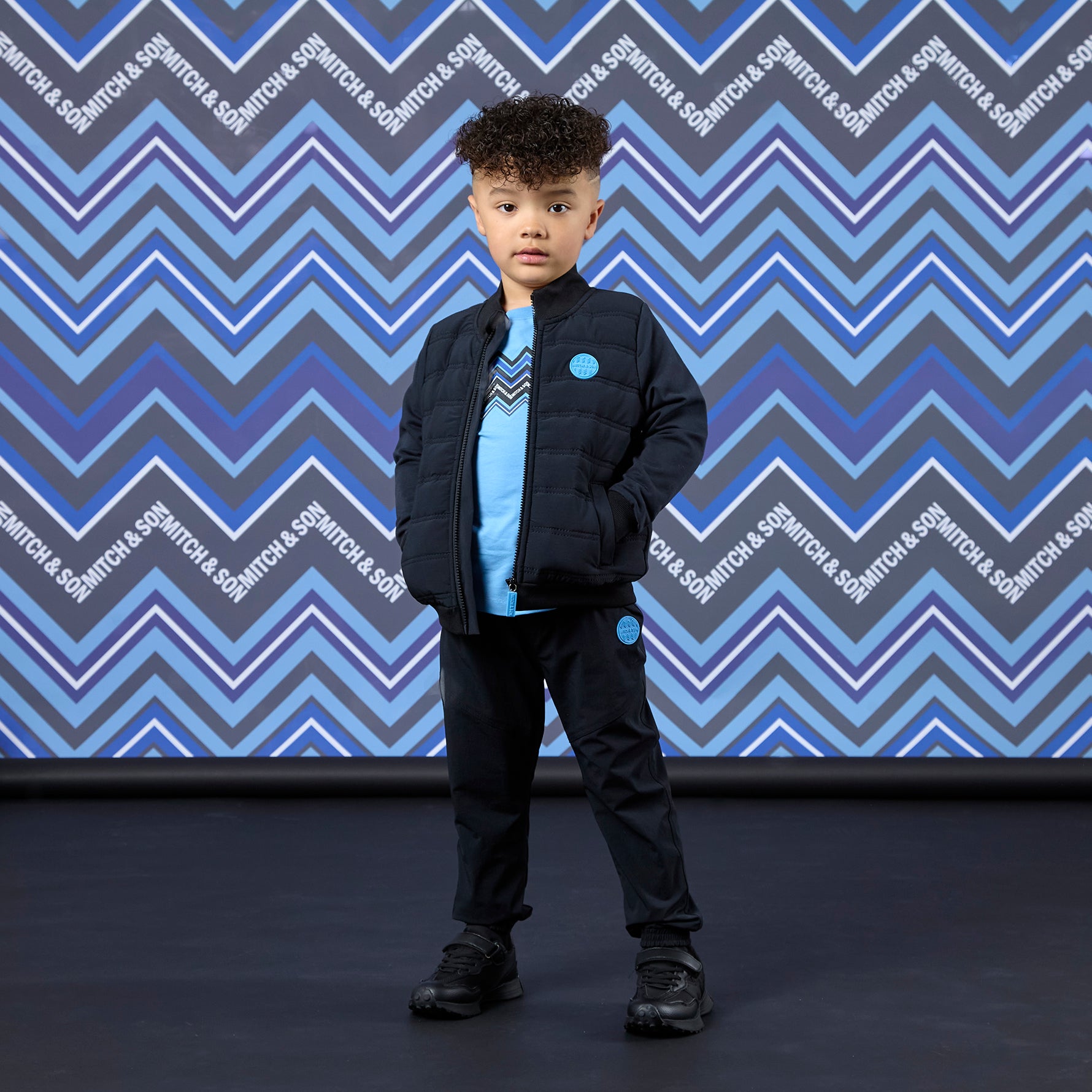 Mitch & Son Boys WINSTON Black Padded Nylon Jacket