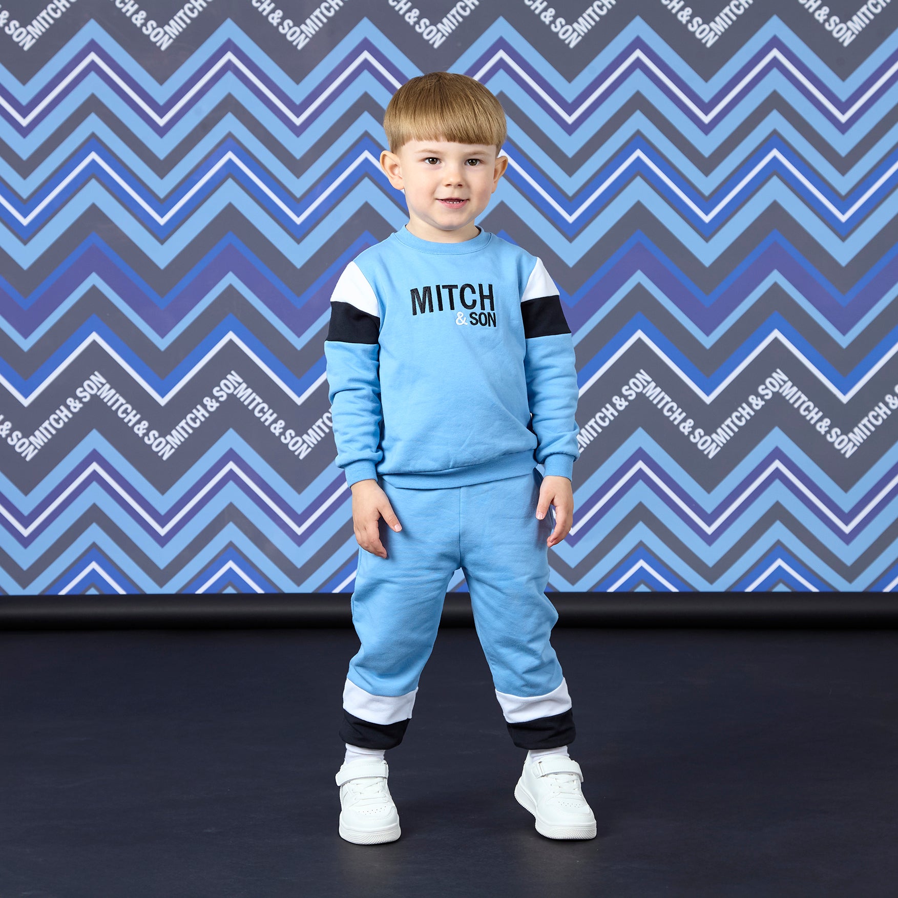 Mitch & Son Boys WILLIAM Blue Tracksuit