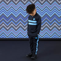 Mitch & Son Boys WALKER Black Quarter Zip Tracksuit