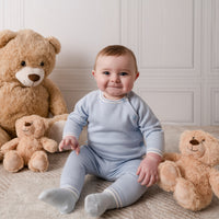 Mitch & Son Boys ZION Blue Knitted Trousers Set