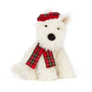 Jellycat Christmas Winter Warmer Munro Scottie Dog Soft Toy