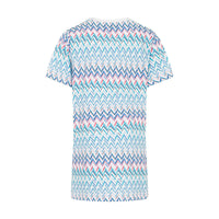 SS26 Missoni Blue & White Multicoloured Chevron Logo Dress