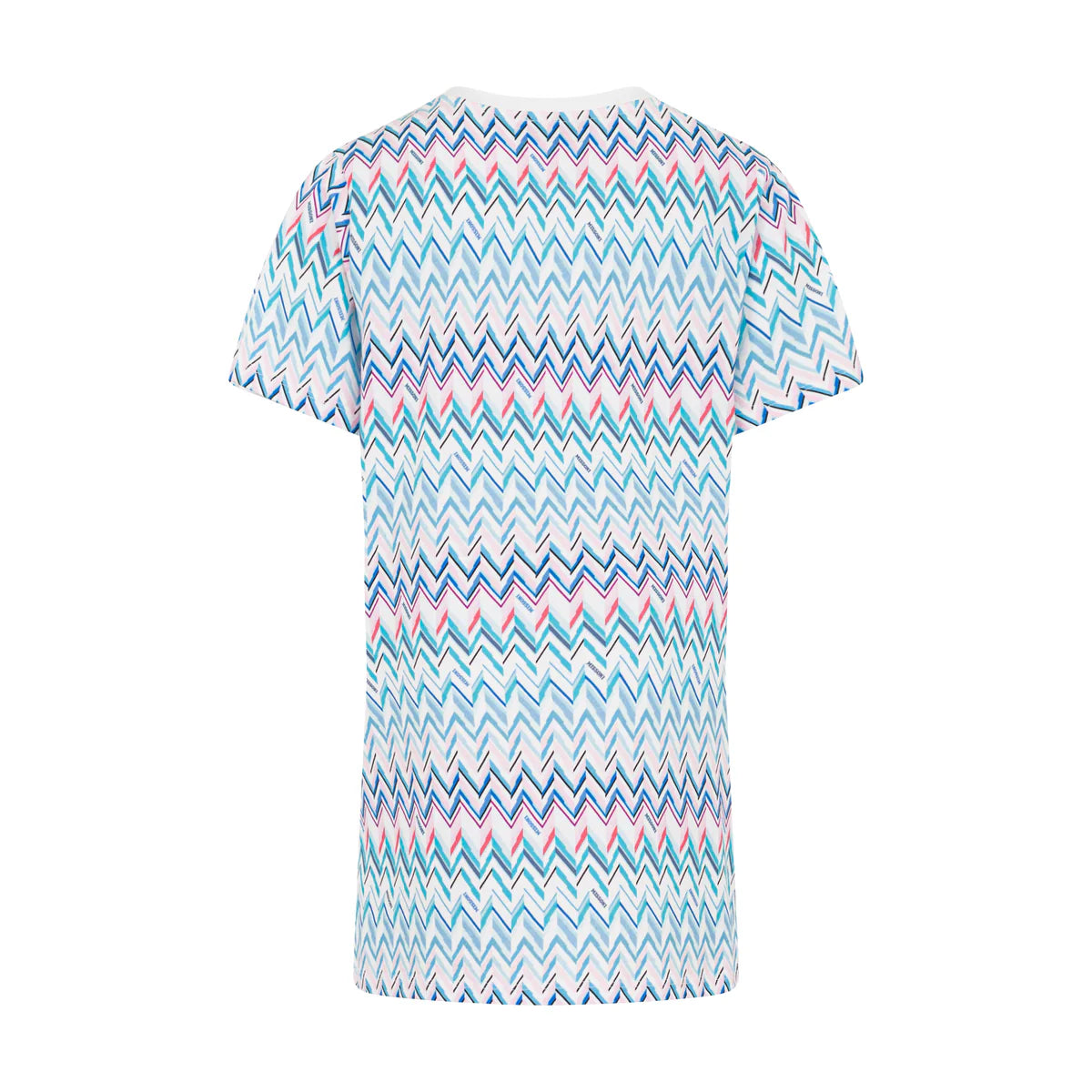 SS26 Missoni Blue & White Multicoloured Chevron Logo Dress