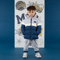 PREORDER AW25 Mitch & Son LEVI Navy Blue White & Grey Coat