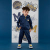 AW25 Mitch & Son KEV & KEANU Navy Blue & White Three Piece Zipper Tracksuit