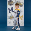 AW25 Mitch & Son KASH Grey Navy & Yellow Logo Hoody Tracksuit