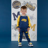AW25 Mitch & Son KASH Navy Grey & Yellow Logo Hoody Tracksuit