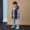 AW25 Mitch & Son JNR JAMES Black & Beige Reversible Gilet