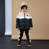 AW25 Mitch & Son JNR LEVI Black Beige & White Colour Block Coat