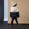 AW25 Mitch & Son JNR LEVI Black Beige & White Colour Block Coat
