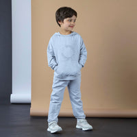 AW25 Mitch & Son JNR LENNON Grey Circle Logo Hoody Tracksuit