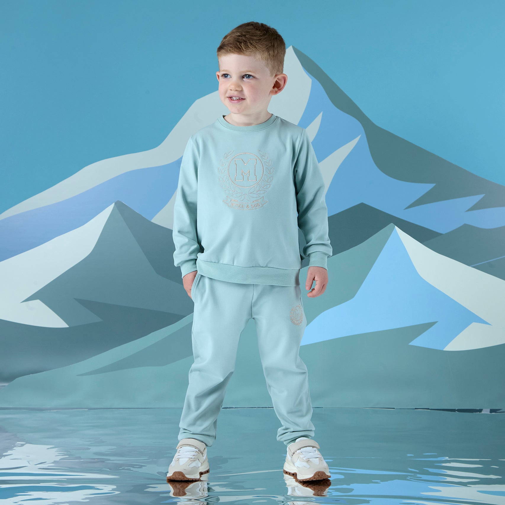 AW25 Mitch & Son JAXON Green Logo Crest Tracksuit