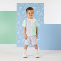 PREORDER SS26 Mitch & Son OTTO Green Grey & White Shorts Set