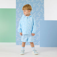 PREORDER SS26 Mitch & Son OSCAR Blue & White Logo Hooded Jacket