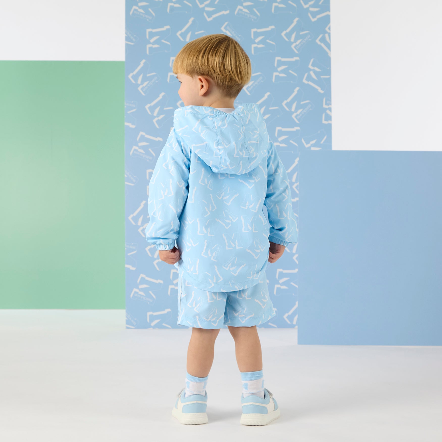 PREORDER SS26 Mitch & Son OSCAR Blue & White Logo Hooded Jacket