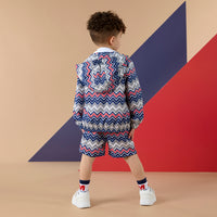 PREORDER SS26 Mitch & Son PADDY Multicoloured Chevron Hooded Jacket