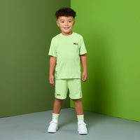 PREORDER SS26 Mitch & Son JNR RUDY & RON Green Logo Panel Shorts Set
