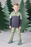 AW24 Mitch & Son Junior CALOS Khaki Half Zip Tape Detail Tracksuit