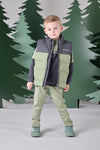 AW24 Mitch & Son Junior CAMERON Khaki Colour Block Gilet