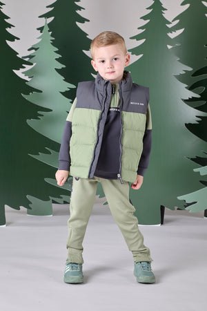 AW24 Mitch & Son Junior CAMERON Khaki Colour Block Gilet