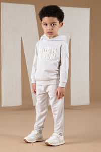 Mitch & Son ALEX Beige Logo Hoody Tracksuit