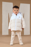 Mitch & Son ALFIE Beige Faux Fur Padded Jacket