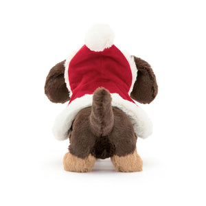 Jellycat Christmas Winter Warmer Otto Sausage Dog Soft Toy