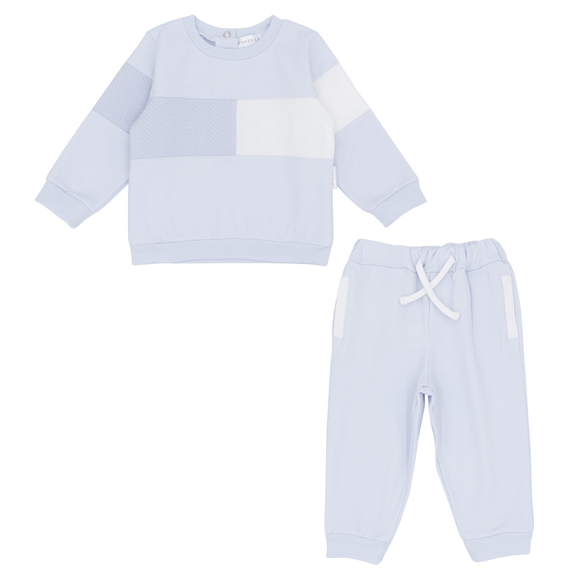 AW25 Pastels & Co BENTLEY Blue & Ivory Panel Tracksuit