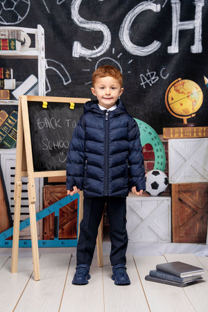 Mitch & Son TROY Back To School Navy Blue Padded Coat