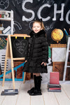 ADee BECKY Back To School Black Faux Fur Coat