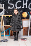 ADee BECKY Back To School Dark Grey Faux Fur Coat