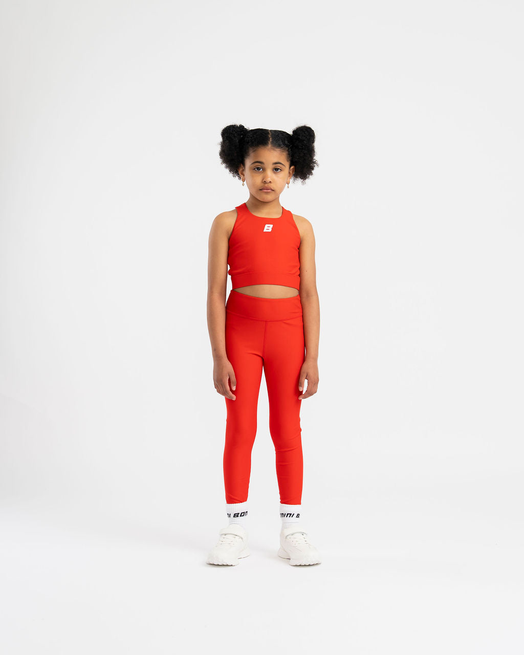 AW25 Bonini ASPIRE Red & White Logo Crop Sport Top