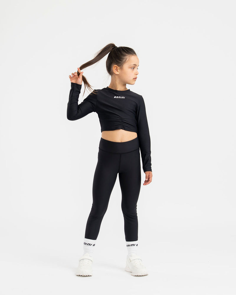 AW25 Bonini ASPIRE Black Long Sleeve Sport Top