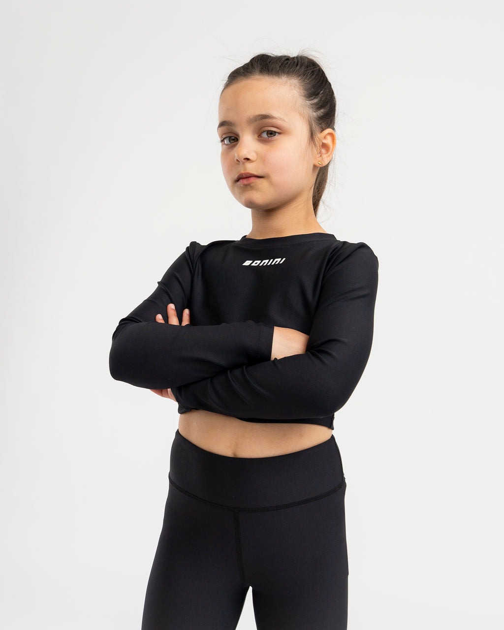 AW25 Bonini ASPIRE Black Long Sleeve Sport Top
