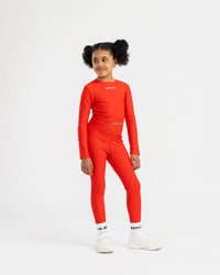 AW25 Bonini ASPIRE Red Long Sleeve Sport Top
