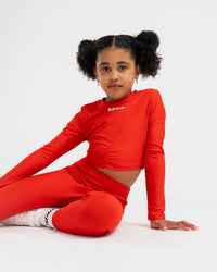 AW25 Bonini ASPIRE Red Long Sleeve Sport Top