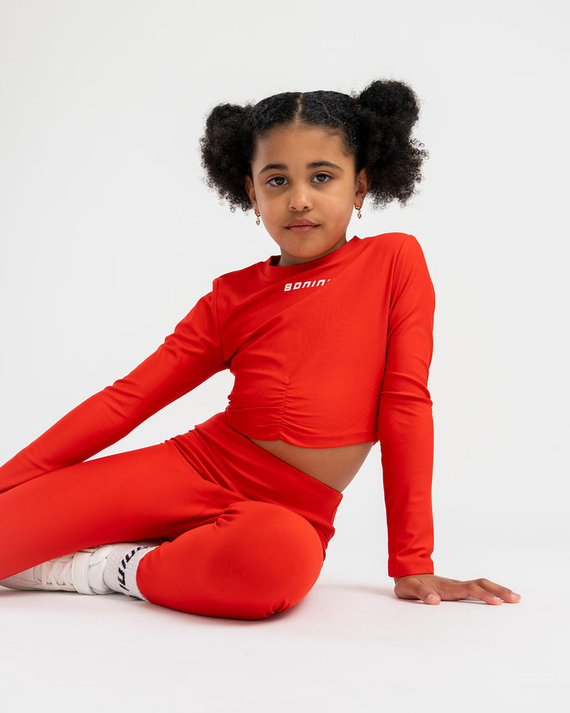 AW25 Bonini ASPIRE Red Long Sleeve Sport Top
