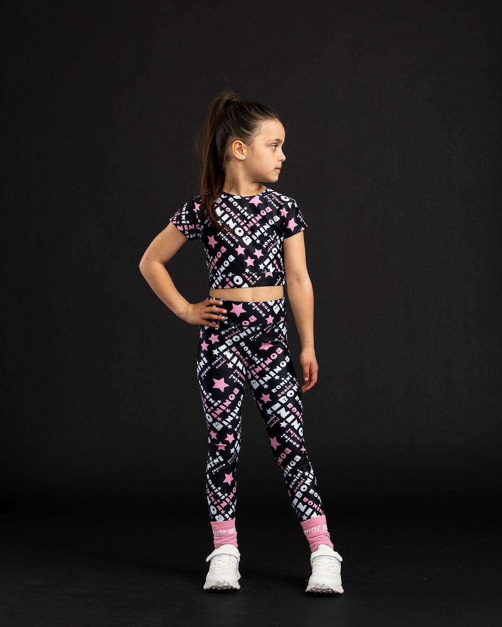 AW25 Bonini SPRINT Black Printed Sport Leggings