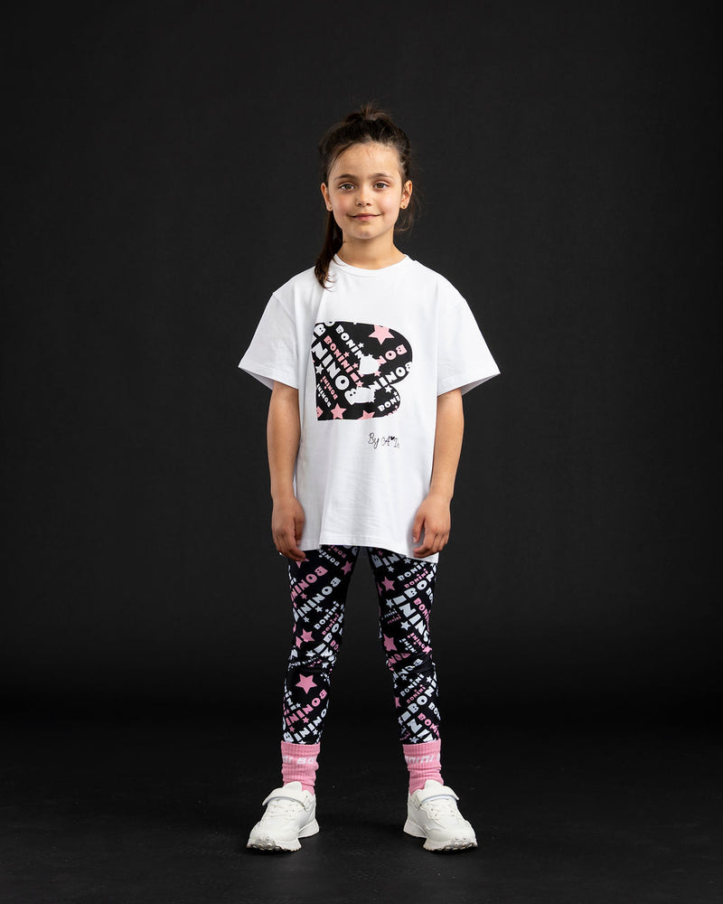 AW25 Bonini DYNAMIC White Oversized Logo T-Shirt