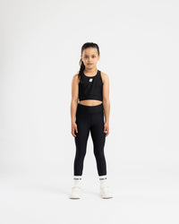 AW25 Bonini ASPIRE Black Crop Sport Top