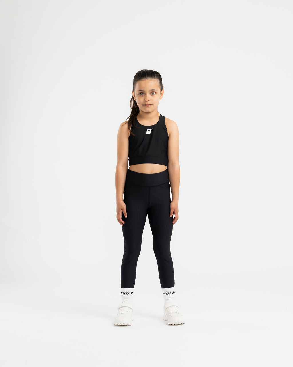 AW25 Bonini ASPIRE Black Crop Sport Top
