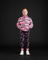 AW25 Bonini DAZZLE Pink & Black Printed Puffer Jacket