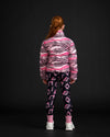 AW25 Bonini DAZZLE Pink & Black Printed Puffer Jacket