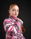 AW25 Bonini DAZZLE Pink & Black Printed Puffer Jacket