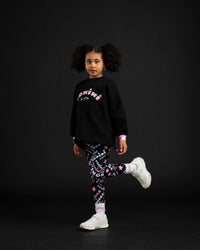 AW25 Bonini GROOVE Black & Pink Tape Logo Sweatshirt