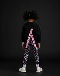 AW25 Bonini GROOVE Black & Pink Tape Logo Sweatshirt